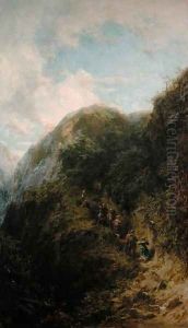 Tourists in the Mountain by Carl Spitzweg