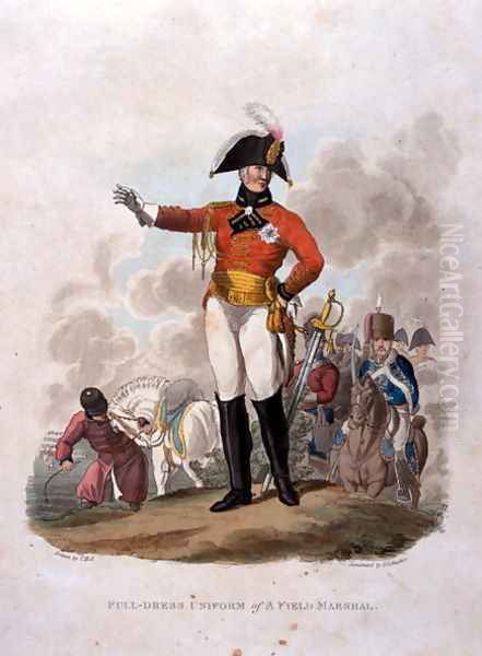 Full Dress Uniform of a Field Marshal, from Costumes of the Army of the British Empire, according to the last regulations 1812, engraved by J.C. Stadler, published by Colnaghi and Co. 1812-15 - view 1