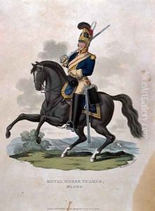 A soldier of the Royal Horse Guards, from Costumes of the Army of the British Empire, according to the last regulations 1812, engraved by J.C. Stadler published by Colnaghi and Co. 1812-15 by Charles Hamilton Smith