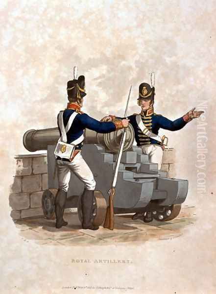 Royal Artillery, from Costumes of the Army of the British Empire, according to the last regulations 1812, engraved by J.C. Stadler, published by Colnaghi and Co. 1812-15 - view 1