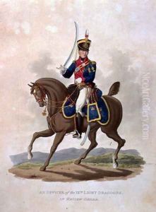 An Officer of the 9th Light Dragoons in Review Order, from Costumes of the Army of the British Empire, according to the last regulations 1812, engraved by J.C. Stadler, published by Colnaghi and Co. 1812-15 by Charles Hamilton Smith