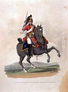A Private of the 1st, or Kings Dragoon Guards, from Costumes of the Army of the British Empire, according to the last regulations 1812, engraved by J.C. Stadler, published by Colnaghi and Co. 1812-15 by Charles Hamilton Smith