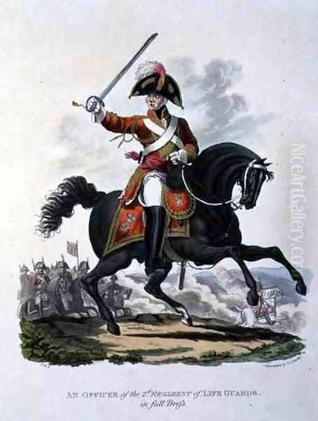 An Officer of the 2nd Regiment of Life Guards in Full Dress, engraved by Joseph Constantine Stadler, 1812 - view 1