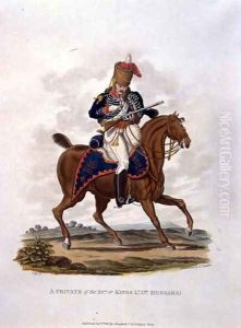 A Private of the 15th, or Kings Hussars, from Costumes of the Army of the British Empire, according to the last regulations 1812, engraved by J.C. Stadler, published by Colnaghi and Co. 1812-15 by Charles Hamilton Smith