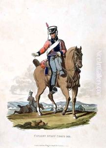 Cavalry Staff Corps 1813, from Costumes of the Army of the British Empire, according to the last regulations 1812, engraved by J.C. Stadler, published by Colnaghi and Co. 1812-15 by Charles Hamilton Smith