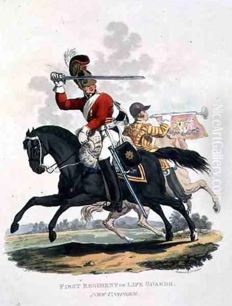 First Regiment of Life Guards, New Uniform, engraved by Joseph Constantine Stadler, 1815 - view 1