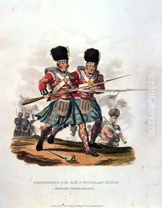 Grenadiers of the 42nd or Royal and 141st or, Gordon Highlanders, from Costumes of the Army of the British Empire, according to the last regulations 1812, engraved by J.C. Stadler, published by Colnaghi and Co. 1812-15