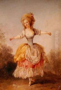 Dancer in Louis XVI costume by Jean-Frederic Schall