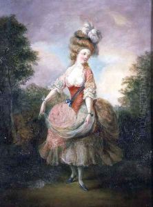 Dancer with a Feather Hat by Jean-Frederic Schall