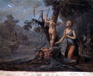 The Semaphore of Love, engraved by Pierre Michel Alix 1762-1817 by Jean-Frederic Schall