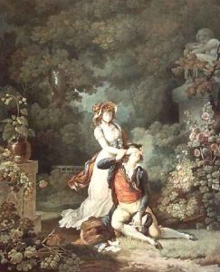 The Lover Surprised, engraved by Charles Melchior Descourtis 1753-1820 by Jean-Frederic Schall