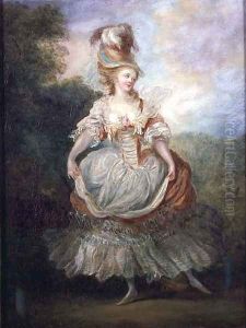 Dancer with a Rose Decolletage by Jean-Frederic Schall