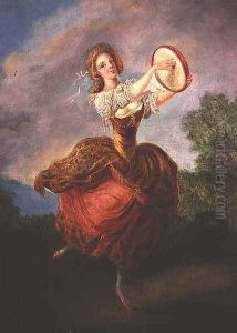 Dancer with a Tambourine by Jean-Frederic Schall