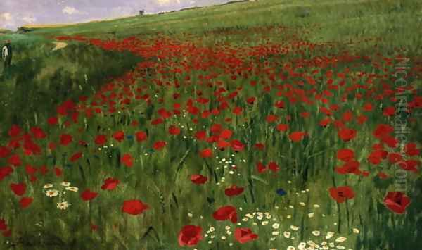 The Poppy Field, 1896 by Pal Merse Szinyei