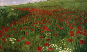 The Poppy Field, 1896 by Pal Merse Szinyei