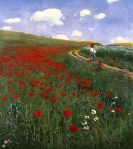 The Poppy Field by Pal Merse Szinyei