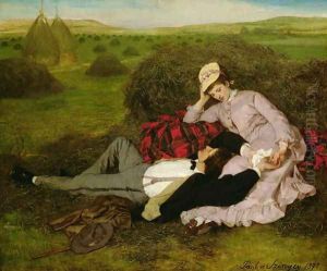 The Lovers, 1870 by Pal Merse Szinyei