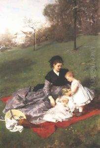 Mother and Child 1868-69 by Pal Merse Szinyei
