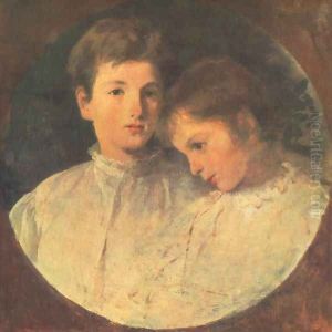 Istvan and Bela 1868 by Pal Merse Szinyei