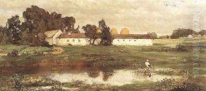Puszta with Stork 1870