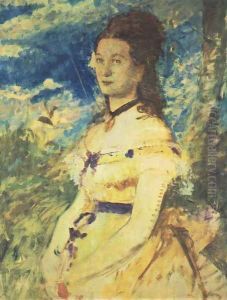 The Artists Wife Dressed in Yellow 1874 by Pal Merse Szinyei