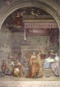 Birth Of The Virgin 1514 by Andrea Del Sarto