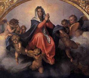 Assumption of the Virgin (detail) 1526 by Andrea Del Sarto