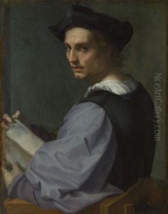 Portrait of a Young Man 1517 by Andrea Del Sarto