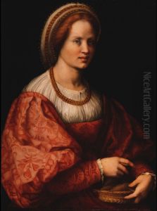 Portrait of a Woman with a Basket of Spindles 1517