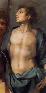 Virgin and Child in Glory with Six Saints (detail) 1528 by Andrea Del Sarto