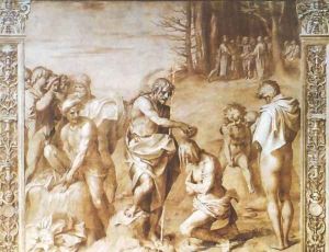Life of John the Baptist: the Baptism of Christ by Andrea Del Sarto