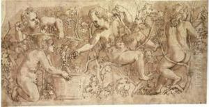 Putti Picking Grapes by Giulio Romano (Orbetto)