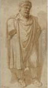 Standing Male Figure After The Antique by Giulio Romano (Orbetto)