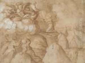 Moses Recieving Ten Commandments by Giulio Romano (Orbetto)