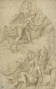 Victory With Military Trophies And A Bound Captive Withtrophies