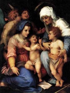 Madonna and Child with St Elisabeth, the Infant St John, and Two Angels 1515-16 by Andrea Del Sarto