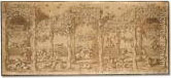 Design For Tapestry: Putti Playing Under A Pergola - view 1