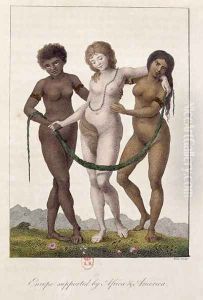 Europe Supported by Africa and America, from Narrative of a Five Years Expedition against the Revolted Negroes of Surinam 1772-77, engraved by William Blake 1757-1827, published 1796