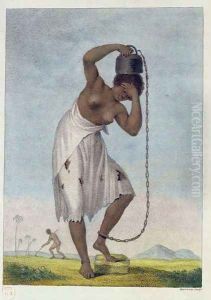 A Female Negro Slave with a Weight Chained to her Ankle, from Narrative of a Five Years Expedition Against the Revolted Negroes of Surinam 1772-77, 1796 by John Gabriel Stedman