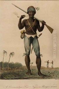 A Coromantyn Free Negro, or Ranger, Armed, engraved by William Blake 1757-1827, published 1806