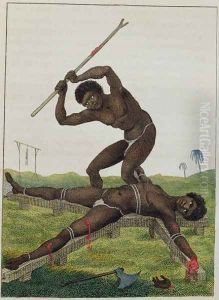 The Execution of Breaking on the Rack, 1793, from Narrative of a Five Years Expedition against the Revolted Negroes of Surinam 1772-77, published 1813