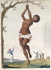 Flagellation of a Female Samboe Slave, 1793, plate 36 from Narrative of a Five Years Expedition against the Revolted Negroes of Surinam, engraved by William Blake 1757-1827, pub. 1796