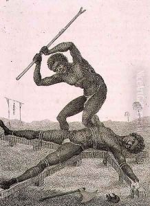 The Execution of Breaking on the Rack, 1793, plate 72 from Narrative of a Five Years Expedition against the Revolted Negroes of Surinam, pub. 1806