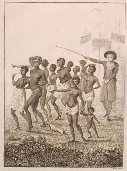 Group of Negroes, as imported to be sold for Slaves, 1793, plate 23 from Narrative of a Five Years Expedition against the Revolted Negroes of Surinam, engraved by William Blake 1757-1827 pub. 1806 - view 1