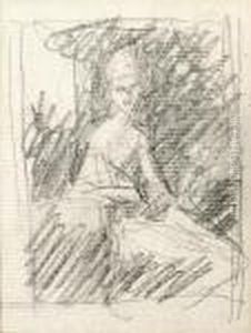 Sketch Of A Lady by George Romney