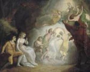 The Masque: An Illustration From 'the Tempest', Act Iv, Scene 1 by George Romney
