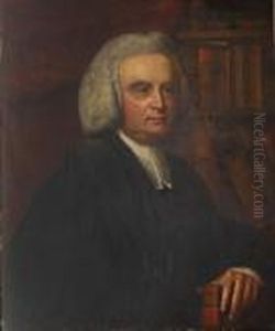 Portrait Of A Clergyman, In His Library by George Romney