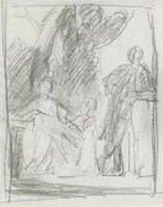 Study Of The Warren Family by George Romney