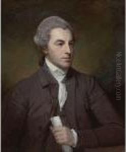 Portrait Of Mr. William Hayley by George Romney
