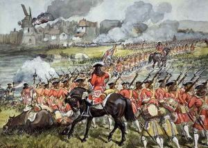 The 16th Regiment of Foot at Blenheim, 13th August 1704, c.1900